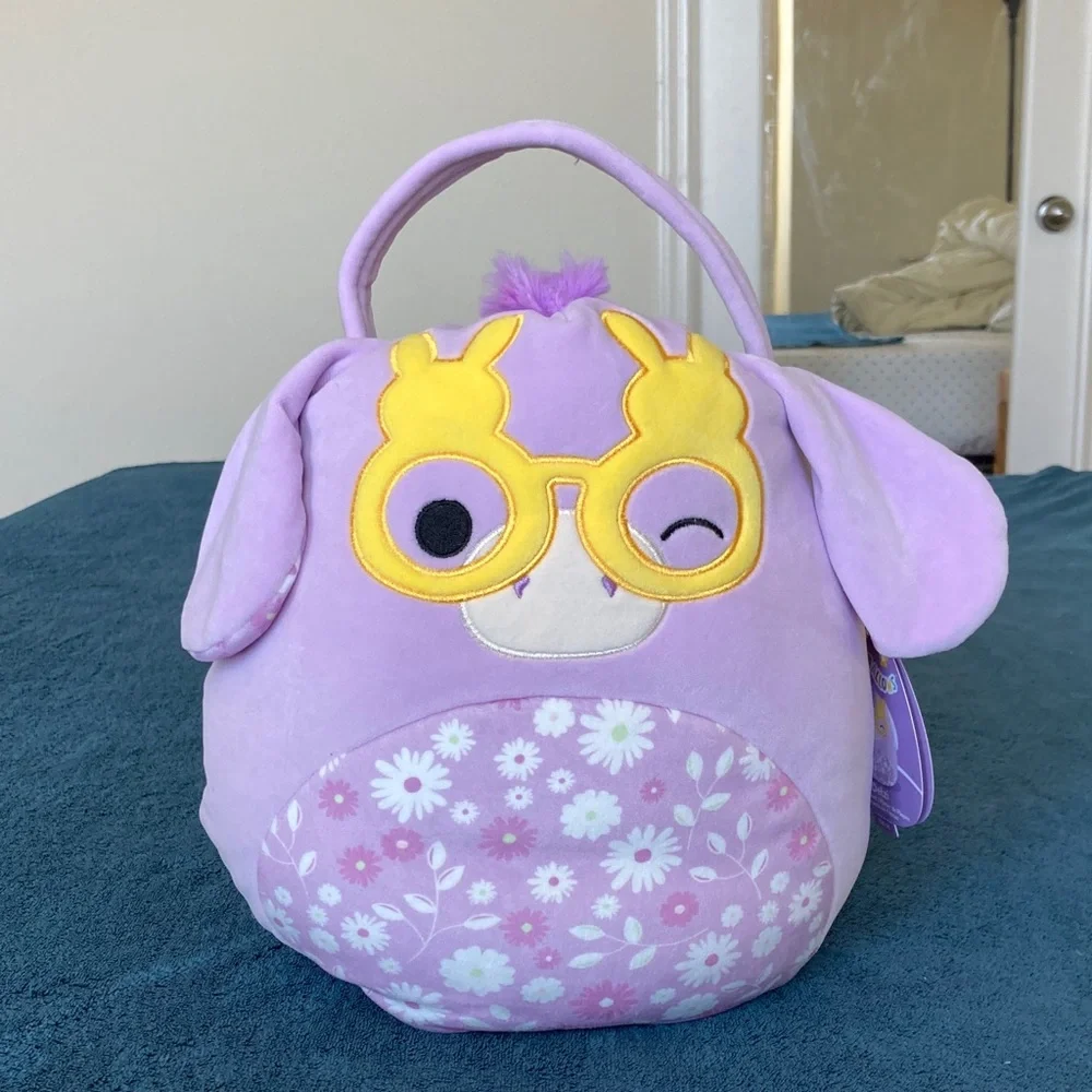 Squishmallows Delzi Purple Donkey Plush Easter basket